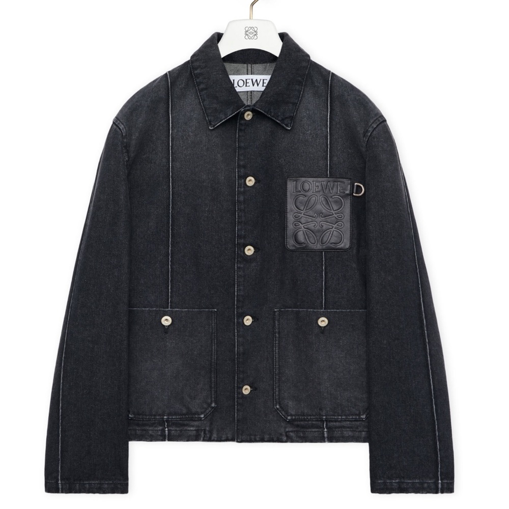 LOEWE WORKWEAR JACKET, washed black, size 44